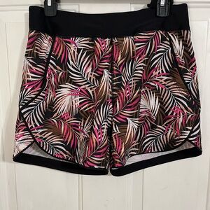 Lands' End Women's Tropical Leaf Athletic Shorts